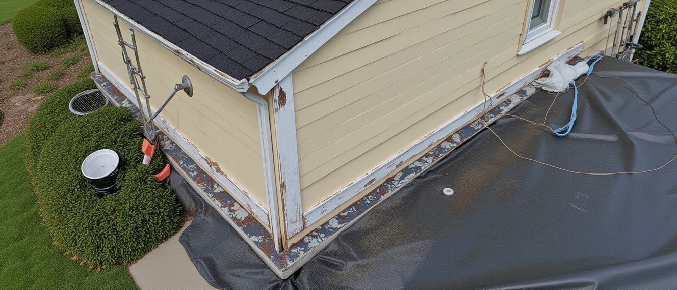 gutter painting safety preparation