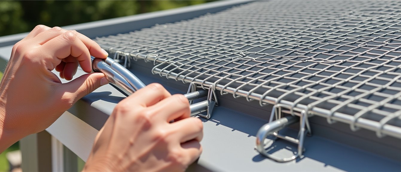 install gutterbrush guard sections
